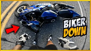 BIKER PANICKED! - EPIC & CRAZY MOTORCYCLE MOMENTS 2024