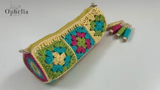 Round Crochet Pencil Case Tutorial // Ophelia Talks Crochet