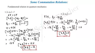 Quantum Mechanics_L3: Some commutation relations
