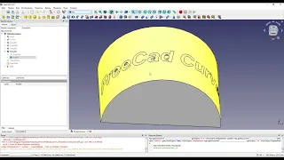 FreeСad надпись в верстаке Curves