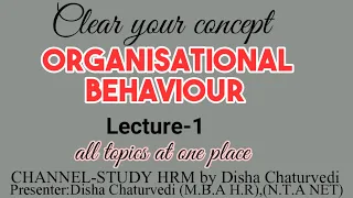 Organisational Behaviour in hindi|Models of o.b.