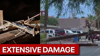 Phoenix-area monsoon storm damages planes, power lines