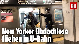 Obdachlose flüchten in die U-Bahnen | Corona Krise in New York