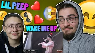 Me and my sister watch Lil Peep - Wake Me Up ROLLING LOUD 2017 LIVE for the first time (Reaction)