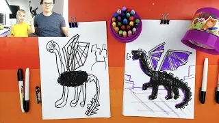 Как нарисовать Эндер Дракона или Драко Края с РыбаКит