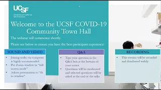 UCSF Virtual Community Town Hall on COVID-19 - 04/16/2020