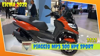 2023 Piaggio MP3 400 HPE Sport Walkaround EICMA 2022 Fiera Milano Rho