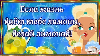 Если Жизнь Даёт Тебе Лимоны, Делай Лимонад!🥤Позитивчик Для Друзей! Музыкальная Открытка Для Тебя!