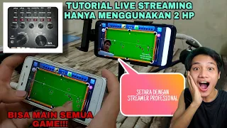 TUTORIAL LIVE HANYA MENGGUNAKAN 2 HP..SETARA DENGAN PROFESIONAL BOLEH HILANGKAN GREEN SCREEN!!!