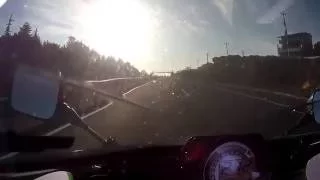 Mercedes s63 vs kawasaki zx636