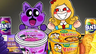 Convenience Store PURPLE YELLOW BABY CATNAP & MISS DELIGHT Mukbang | POPPY PLAYTIME Animation | ASMR