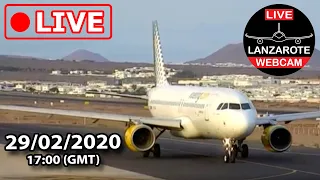 Lanzarote Webcam - 29/02/2020 Live event from from Lanzarote Airport, (Canary Islands, Spain)