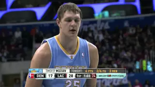 Mozgov highlights against Clippers 21.12.2013