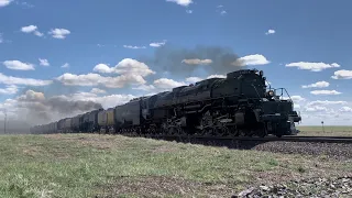 UP 4014 and 844 north of Laramie WY 4-May-2019