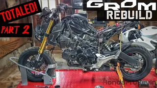 Rebuilding a Wrecked 2018 Honda Grom Motorcycle from Copart auction | Part 2