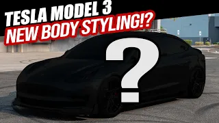 New Tesla Model 3 Body Style in Carbon Fiber!? Sneek Peek Look!