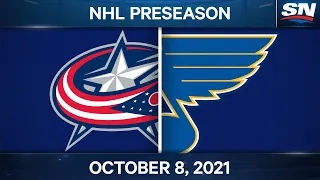 NHL Pre-Season Highlights | Blue Jackets vs. Blues - Oct. 8, 2021