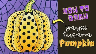 How to draw a Yayoi Kusama inspired dot Pumpkin