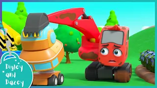 🚧 Robot Digger Trouble 🚜 | Digley and Dazey | Kids Construction Truck Cartoons