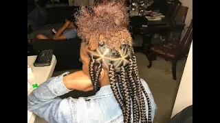 JUMBO TRIANGLE BOX BRAIDS | very DETAILED PARTING tutorial