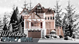 BLOXBURG: Winter Family Home | tour + speedbuild ❄️