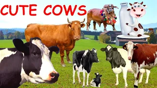 Village  Cow Mooing Video || Kid Cow Sound || Cow Standing Near The House || Cow Want Grass Food