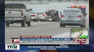 Tulsa Police Officer Injured In Wreck