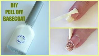 Make Your Own Peel Off Basecoat and How To Use! [Removes glitter polish easily]