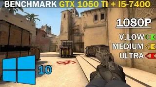 CS:GO | GTX 1050 Ti + i5-7400 | V.Low vs. Medium vs. Ultra | 1080p