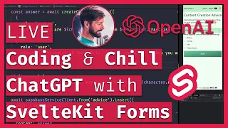 ChatGPT with SvelteKit Forms & Supabase 🤖 Emoji App 🔴 LIVE Coding & Chill