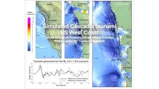 Simulated Cascadia tsunami:  U.S. West Coast