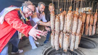 Most UNIQUE Street Food in Turkey - UNDERGROUND Kokorec FACTORY + Street Food Tour of Istanbul!!!