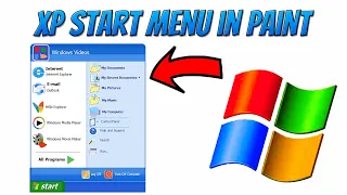 How To Draw Windows XP Start Menu In MS Paint (Realistic Drawing) Tutorial Microsoft OS Logos