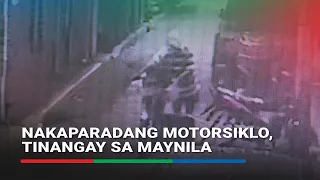 Nakaparadang motorsiklo, tinangay sa Maynila | ABS-CBN News