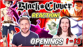 Reacting to BLACK CLOVER OPENINGS 1-13 | Anime OP Reaction