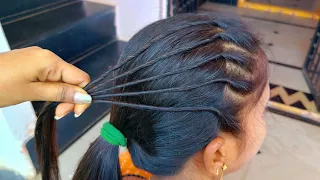 Beautiful Unique Bridal Hairstyle for weddings and functions| Simple Hairstyle tutorial #trending