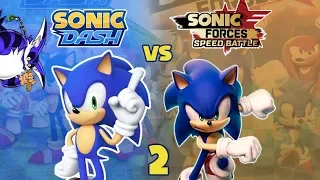 Sonic Dash vs Sonic Forces Speed Battle: Character Comparison V2 + Big