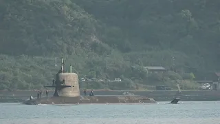 M210425 海上自衛隊 『そうりゅう型』潜水艦 由良湾出港