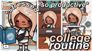 COLLEGE MORNING ROUTINE 👀 *PRODUCTIVE* || 🔊 VOICEOVER || Toca Boca Roleplay