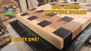 End Grain Cutting Board, My First One!