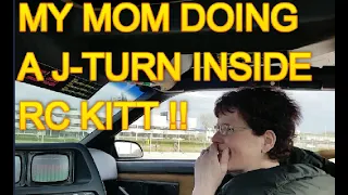 Doing a REMOTE controlled J-turn with my mom inside KITT from Knight rider