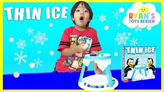 THIN ICE Game Family Fun Game Night for Kids Egg Surprise Toys TMMT Ninja Turtles Ryan ToysReview