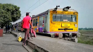 Office time Crowded Barddhaman-Howrah Chord Line EMU Local Train arrive & Departed Quickly | ER