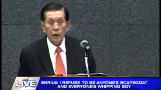 Enrile quits as Senate chief; hits Santiago, Cayetano