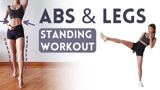 20 min Abs & Legs Standing Workout | 2 Weeks Summer Challenge ~ Emi