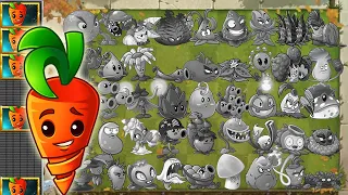 PvZ2 Challenge - Intensive Carrot & All Plants Die Vs All Zombies - Who Will Win?