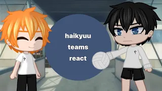 Haikyuu teams react | Karasuno | 1/?