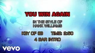 Hank Williams - You Win Again (Karaoke)