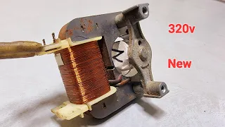 Turn a Micro Wave Motor into 320V Generator Use Super Magnet.