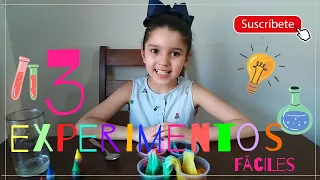 3 experimentos fáciles para niños